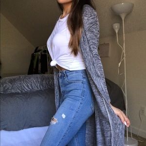 Long Gray Cardigan